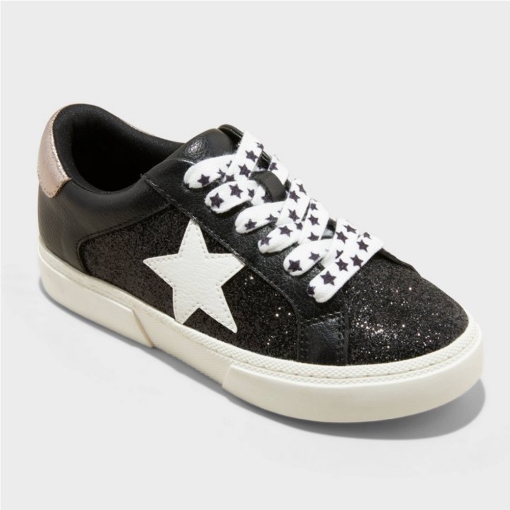 Kids' Kaitlyn Court Sneakers - art class black star 5 NEW